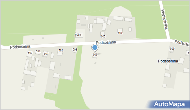 Podsośnina, Podsośnina, 606, mapa Podsośnina