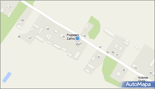 Podstary Zamość, Podstary Zamość, 62a, mapa Podstary Zamość