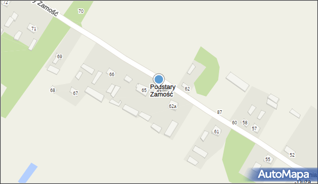 Podstary Zamość, Podstary Zamość, 63, mapa Podstary Zamość