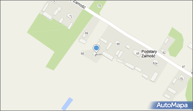 Podstary Zamość, Podstary Zamość, 67, mapa Podstary Zamość