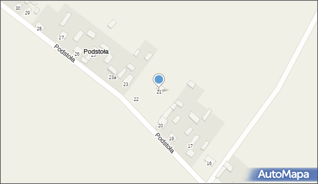 Podstoła, Podstoła, 21, mapa Podstoła