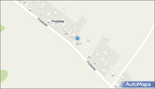 Podstoła, Podstoła, 22, mapa Podstoła