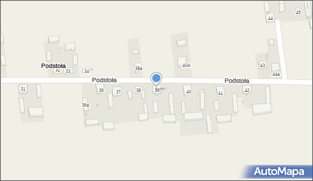 Podstoła, Podstoła, 39, mapa Podstoła