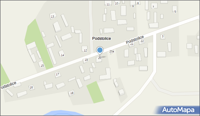 Podstolice, Podstolice, 20, mapa Podstolice