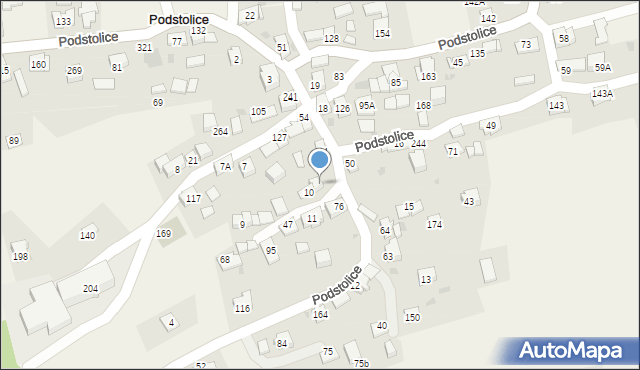 Podstolice, Podstolice, 10A, mapa Podstolice