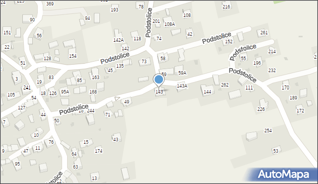 Podstolice, Podstolice, 143, mapa Podstolice