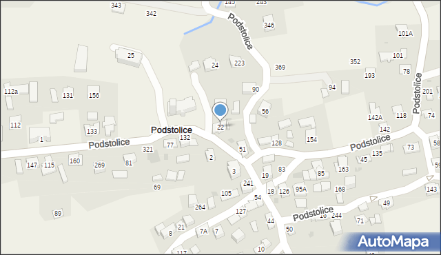 Podstolice, Podstolice, 22, mapa Podstolice