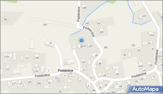 Podstolice, Podstolice, 24, mapa Podstolice