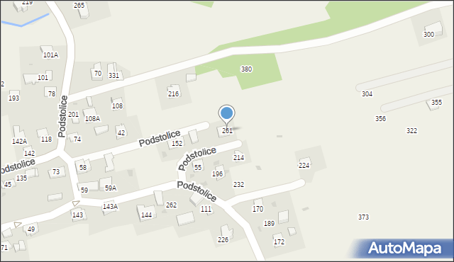 Podstolice, Podstolice, 261, mapa Podstolice