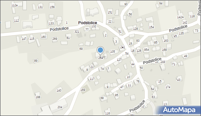 Podstolice, Podstolice, 264, mapa Podstolice