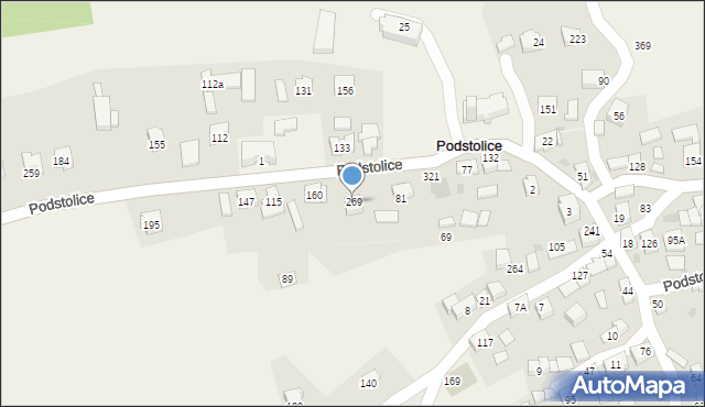 Podstolice, Podstolice, 269, mapa Podstolice