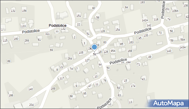 Podstolice, Podstolice, 54, mapa Podstolice