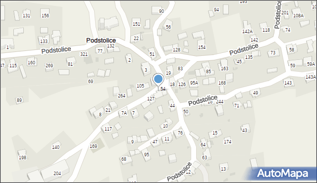 Podstolice, Podstolice, 54A, mapa Podstolice