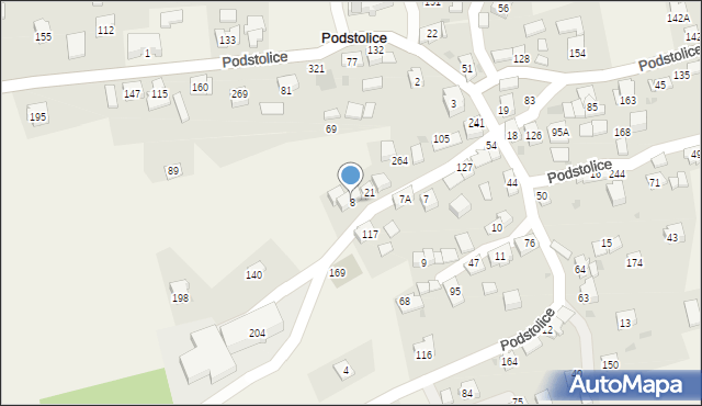 Podstolice, Podstolice, 8, mapa Podstolice