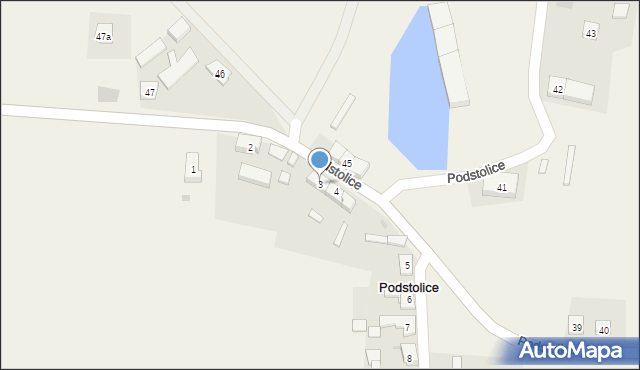 Podstolice, Podstolice, 3, mapa Podstolice