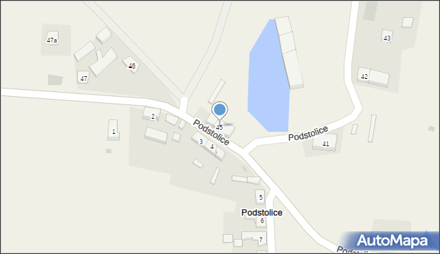 Podstolice, Podstolice, 45, mapa Podstolice