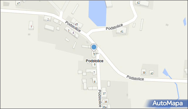 Podstolice, Podstolice, 5, mapa Podstolice