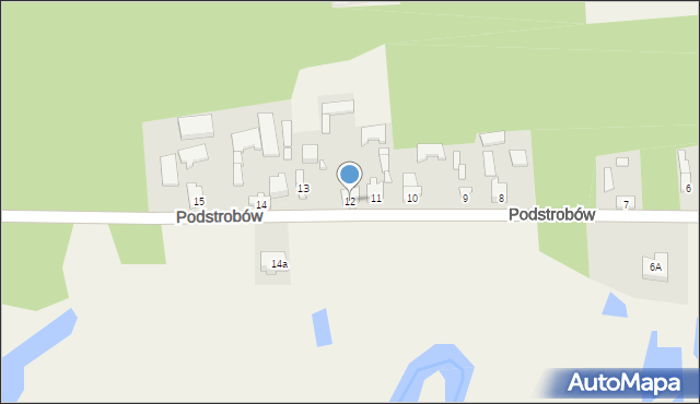 Podstrobów, Podstrobów, 12, mapa Podstrobów