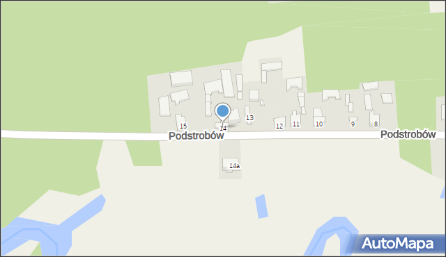 Podstrobów, Podstrobów, 14, mapa Podstrobów