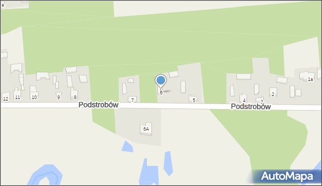 Podstrobów, Podstrobów, 6, mapa Podstrobów