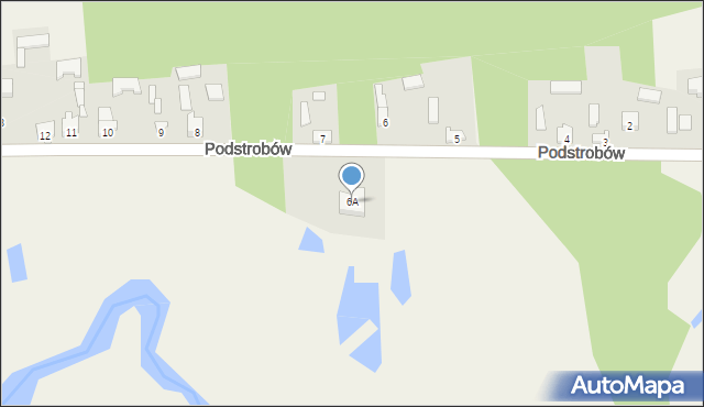 Podstrobów, Podstrobów, 6A, mapa Podstrobów