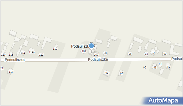 Podsuliszka, Podsuliszka, 102, mapa Podsuliszka