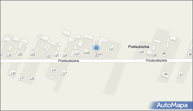 Podsuliszka, Podsuliszka, 112, mapa Podsuliszka