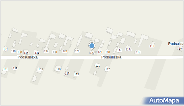 Podsuliszka, Podsuliszka, 122, mapa Podsuliszka