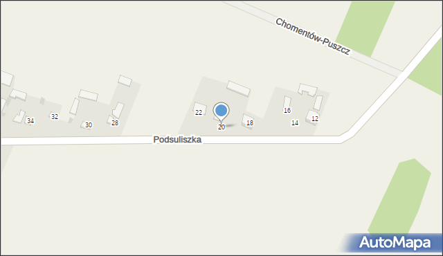 Podsuliszka, Podsuliszka, 20, mapa Podsuliszka