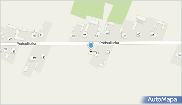 Podsuliszka, Podsuliszka, 75, mapa Podsuliszka