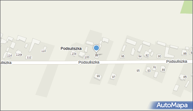 Podsuliszka, Podsuliszka, 98, mapa Podsuliszka