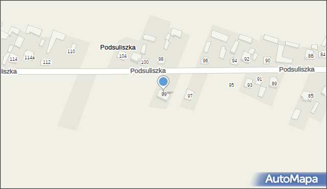 Podsuliszka, Podsuliszka, 99, mapa Podsuliszka