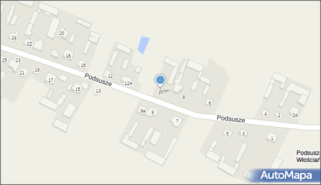 Podsusze, Podsusze, 10, mapa Podsusze