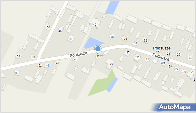 Podsusze, Podsusze, 43, mapa Podsusze