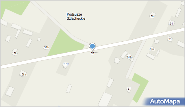 Podsusze, Podsusze, 55, mapa Podsusze