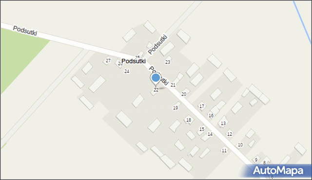 Podsutki, Podsutki, 22, mapa Podsutki