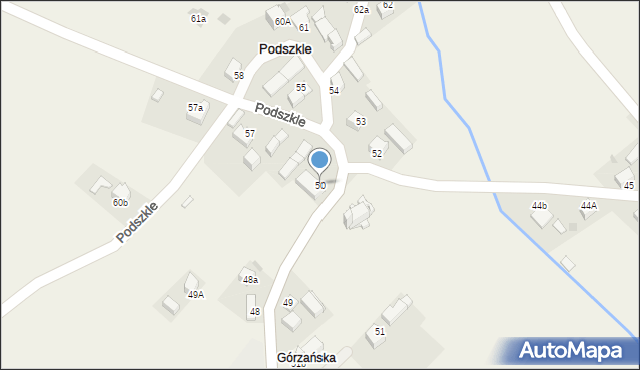 Podszkle, Podszkle, 50, mapa Podszkle