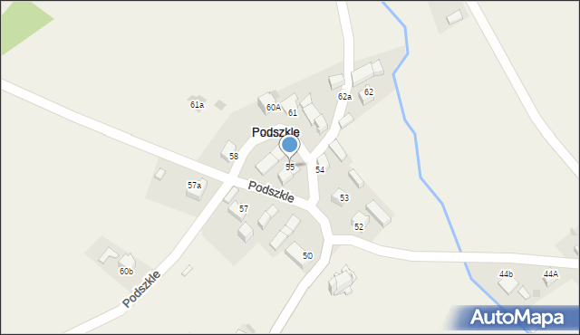 Podszkle, Podszkle, 55, mapa Podszkle