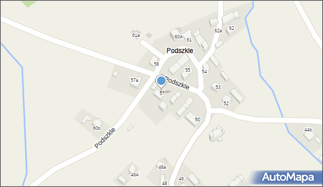 Podszkle, Podszkle, 57, mapa Podszkle