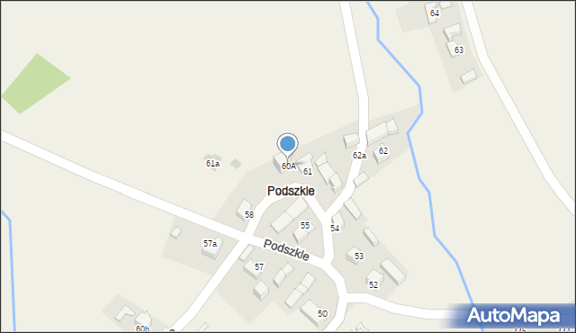 Podszkle, Podszkle, 60A, mapa Podszkle