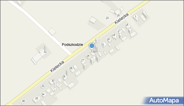 Podszkodzie, Podszkodzie, 24, mapa Podszkodzie