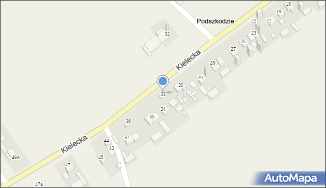 Podszkodzie, Podszkodzie, 33, mapa Podszkodzie