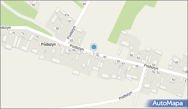 Podszyn, Podszyn, 62, mapa Podszyn