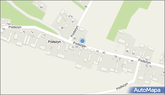 Podszyn, Podszyn, 63a, mapa Podszyn