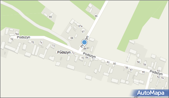 Podszyn, Podszyn, 65, mapa Podszyn