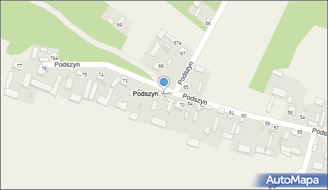 Podszyn, Podszyn, 71, mapa Podszyn