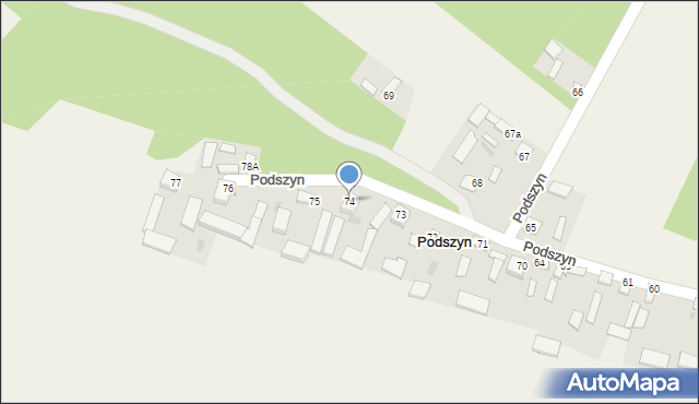 Podszyn, Podszyn, 74, mapa Podszyn