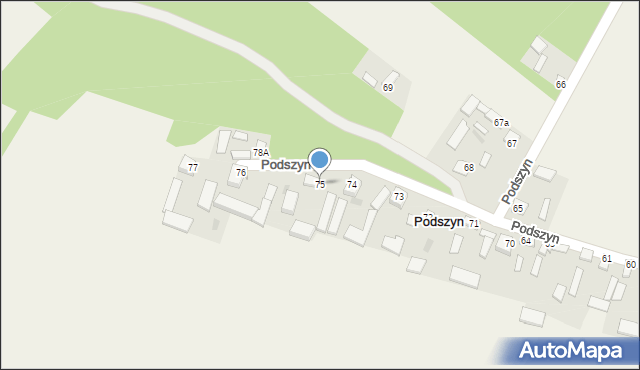 Podszyn, Podszyn, 75, mapa Podszyn
