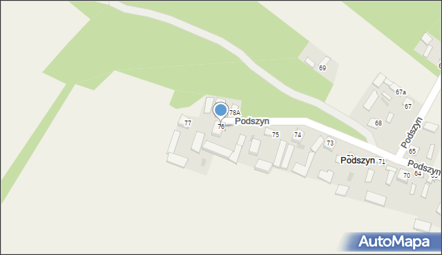 Podszyn, Podszyn, 76, mapa Podszyn