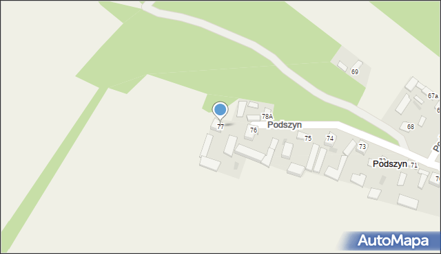 Podszyn, Podszyn, 77, mapa Podszyn